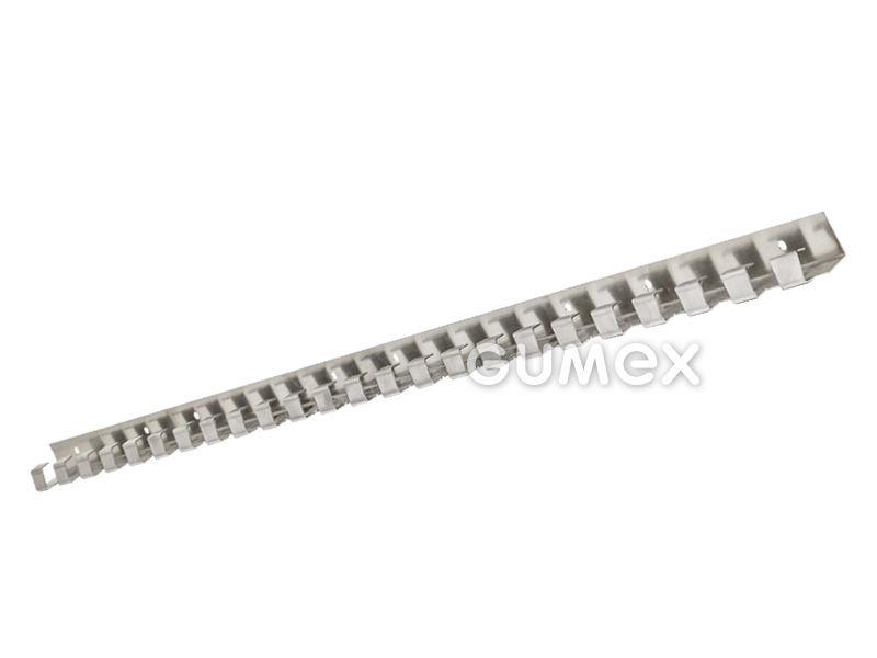 Držák pro porty pro zavěšení PVC fólie, tloušťka 1,2mm, délka 984mm, pro připevnění ke stropu nebo stěně, nerezová ocel